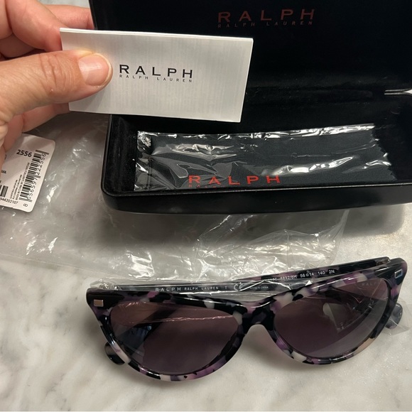 Ralph Lauren Accessories - authentic NEW! Ralph by Ralph Lauren Violet cat-eye sunglasses! Case/Cloth NWT!